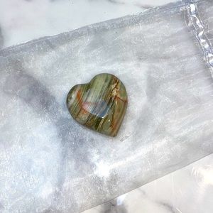 Green Onyx Crystal Heart